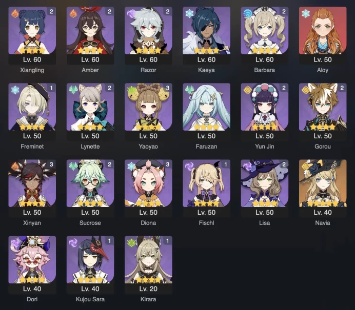 [2in1] GENSHIN IMPACT + Honkai: Star Rail | 55 AR | 45 CHARACTERS | 11 LEGENDARY | 1 LEGWEAPON | 4 CONSTELLATION
