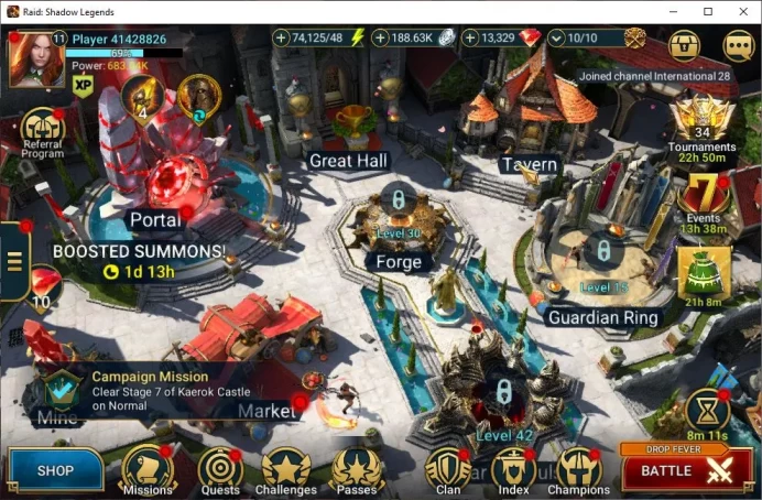 Lv11 693K Power|1 Mythic (StarSage Galathir)+3 Legendary(Xenomorph,Ninja,Ezio)|1 Epic|74K Energy|Plarium (RSL1347)