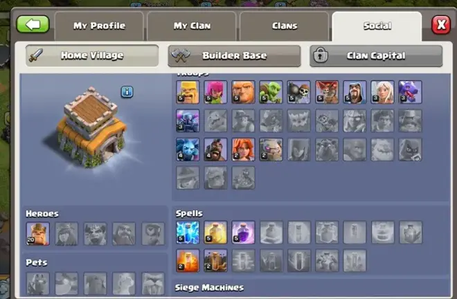 LEVEL 20 KING TH8 BLACK WALLS HIGH DEFENSES GOOD BASE