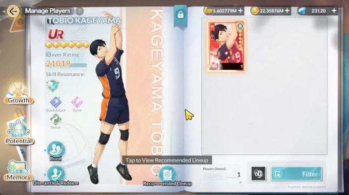 [SEA] Lv48|2 SP (Hinata,Nishinoya)+Memo 1 UR (Kageyama)+Memo 16 SSR (Tanaka+Memo,Daichi,Tsukishima,Asahi,etc)|CheckSS(HFH1013)
