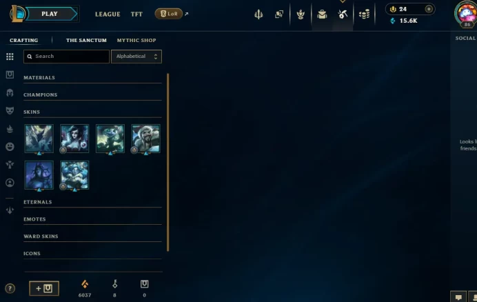 LAS EMAIL CHANGEABLE 26 CHAMPIONS 15KBE 105 SKINS K/DA KAI'SA DJ SONA 6KOE LAST PLAY 2024