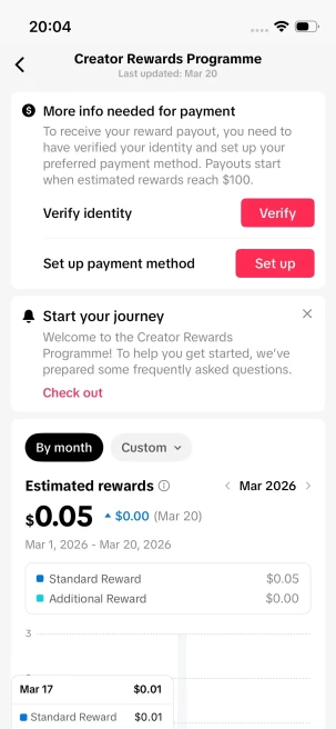 Instanly Delivery/ Monetized 83K Real Followers+600K Real Likes Account/ Creator Rewards Program Activated/ Live Stream/ Full Access