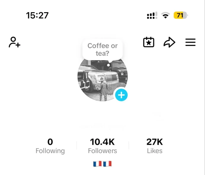 FR France| Account 10.4K Real Followers /Creator Rewards Program Active/27K Real Likes/ Email Include