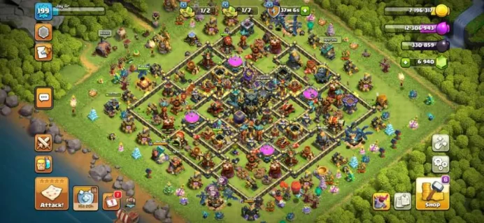 7K Gems | TH17 LVL199 | Heroes : BK78 AQ88 MP58 GW75 RC49 DD4 | Decent Base | Best Price | War Stars, Magic Items, Hero Skin, Equipment Epic