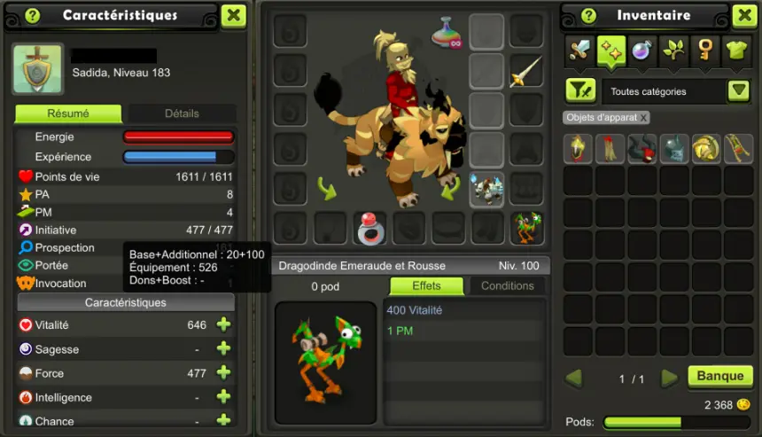 compte dofus 200 plus kamas et items