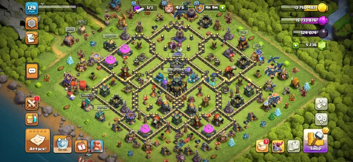 TH17 LVL129 | Heroes : BK48 AQ56 MP37 GW44 RC28 DD3 | 5.2K Gems | Decent Base | Best Price | War Stars, Magic Items, Equipment Epic, Hero Skin