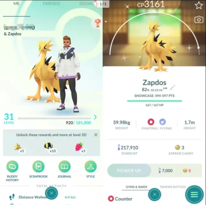  | MINI PTC | Shiny Zapdos Galar| Rare | Android & iOS |Stardust 80k| Level 30 | year 2025 |  [AUTO-DELIVERY] All Tradable