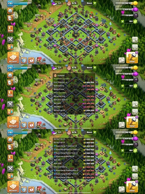 AR115- TH17 Almost Max | XP 241 | BK96 AQ100 MP80 GW75 RC50 | 4 Heroes Max & 9 Epic Equipment | 100% Secure SCID | iOS & Android