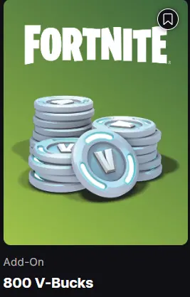 Fortnite Top Up 800 V-bucks GLOBAL