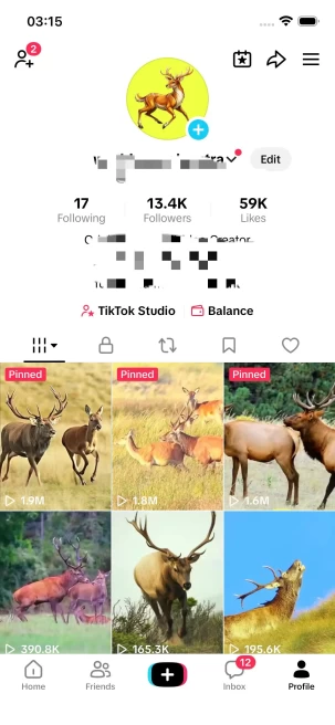 Instanly Delivery/ Monetized 13K Real Followers+59K Real Likes Account/ Creator Rewards Program Activated/ Live Stream/ Full Access