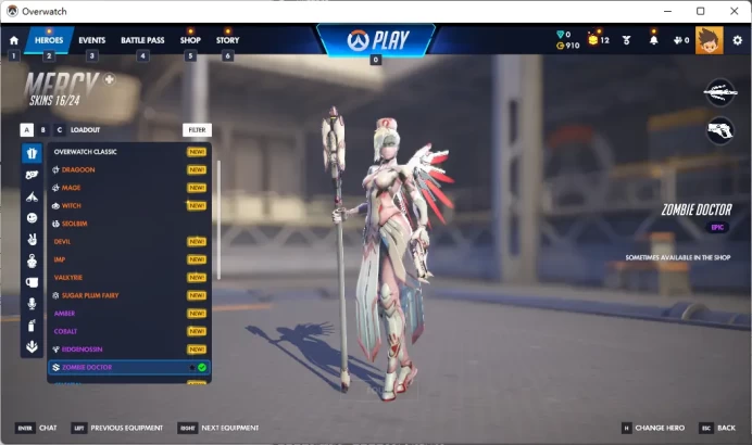 MERCY / 10 Gold Weapons / Full Mail Access / see the picture / Please Read Description / cyzr