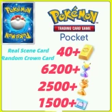 Global Server / Pokémon Gold Bricks*40 - Pack Opening Hourglass*6200- Challenge Hourglass*2500- Random Real Scene Card+Random Crown Card