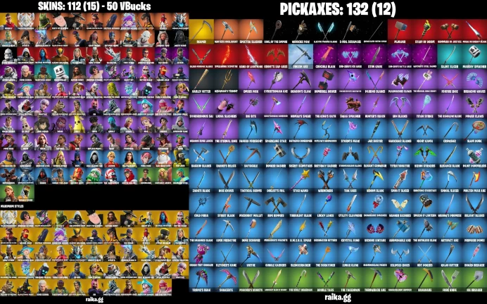 [PC/NINTENDO] 112 skins | Aura | Tony Stark | Peely | Harley Hitter | Star Wand | Eren Jaeger | Ice Breaker	mshk81