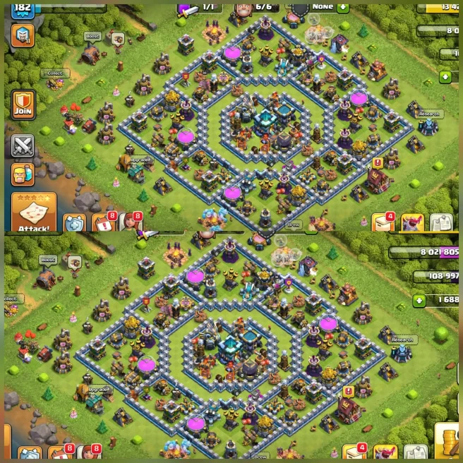 [6th Builders]||Th12 Maxed New Th13||Heroes:66-68-35-41-4||5 Heroes Skin||Pixel Scenery||NC Available||581 Cwl Medals