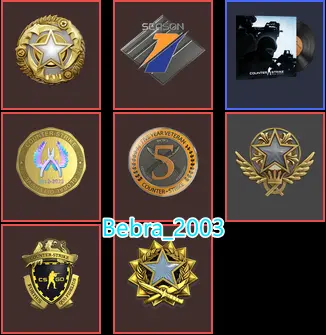 CS2 Prime 956 hours+7Medals(2017-2021-2025 Service Medal/Premier Season One Medal/5Y/Loyalty Badge/Global Offensive Badge)