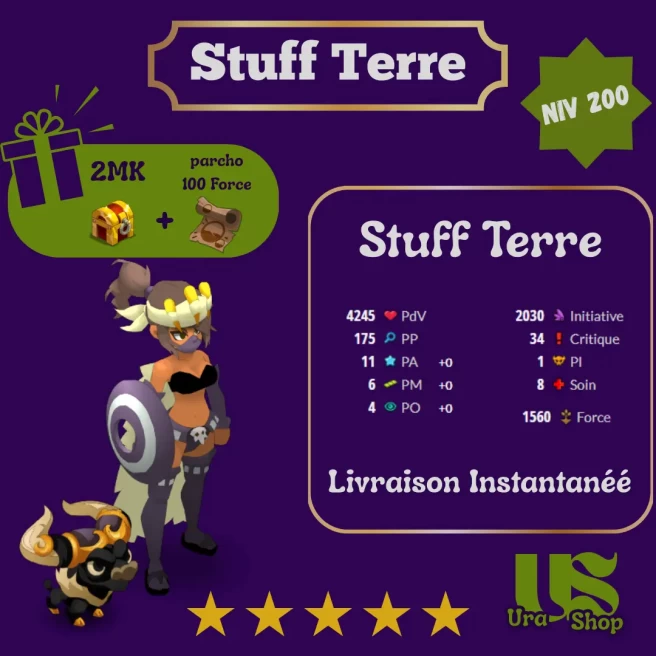 Stuff Sram Terre 200 - 11 PA/ 6PM/ 4PO - 1560 Force  / 34 Critique - Serveur Salar