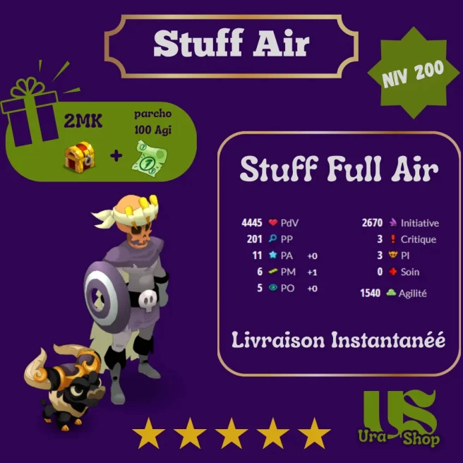 Stuff Sram Air 200 - 11PA/ 6PM/ 5PO - 1540 Agilité  / 4445 Vita - Exo PM - Serveur Rafal