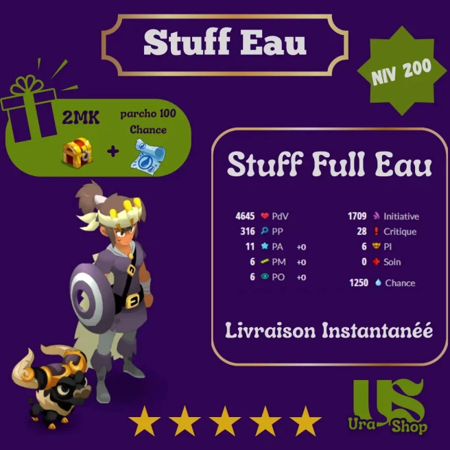 Stuff Feca Eau 200 - 11PA/ 6PM/ 6Po - 28 Critique / 1435 Chance - Serveur Imagiro