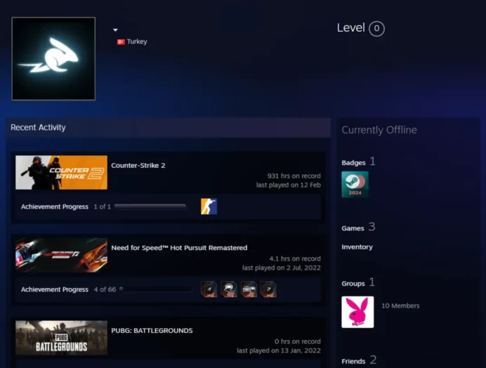 CS2 Prime 931 hours+6Medals(2025-2026 Service Medal/10Y/5Y/Loyalty Badge/Global Offensive Badge)