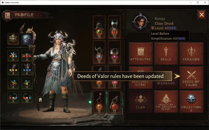 SEA-Verathiel|Lv60 (555)|Druid|33K CR|Reso 420|Paragon Maledictor|Inverno I|Hellquary Lv 18|CheckSS(DI1149)