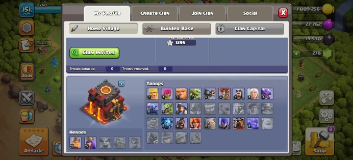 TOWNHALL 10 FREE NAME MAX HERO GOOD DEFENSES AND WALLS