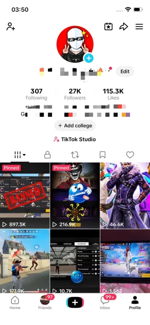 Instanly Delivery/ Monetized 27K Real Followers+110K Real Likes Account/ Creator Rewards Program Activated/ Live Stream/ Full Access