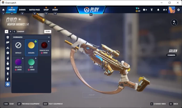 1 Gold Weapons / Full Mail Access / see the picture / Please Read Description / wsra