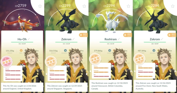 Level 70 Account || 7M Dust, 4* Ho-Oh, 143 Shinies, 10 Shiny Legends, 7 Perfects, 308 Total Pkm, 133 Legendaries, 11 Platinum Medals. o059