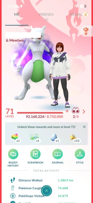 Level 71, 472 Pokemon 3000CP+, 7 Legendary IV100, 273 Shiny, 216 Legendary, 173 IV 100, 10 Shiny Legendary, 83 Shadow Legendary