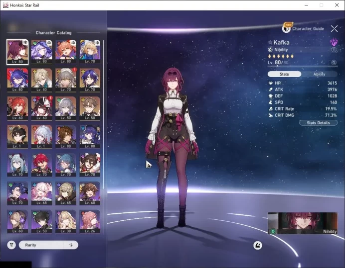 Asia|TL 70|Free GI|8 Limited|Kafka E1+Sign,Black Swan+Sign,Acheron,Adventurine,Sparkle,etc|Female MC|Check SS|TakeMail(HSR6083)