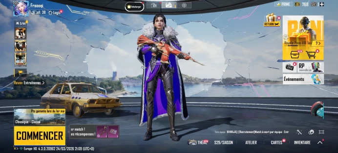 [Code 9626] LEVEL 68 RANK ACE EUROPA NOW/SET 80 MYTIC 5/HELM 7/BAG 10/GUNLAB 5/MATERIAL UP 4/3XRPMAX/M416 TITAN M