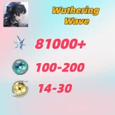 Europe //Astrite:81000+|Lustrous Tide:100-200|Radiant Tide:14-30|1-10 weapons|Microsoft Mailbox/Email|safe and stable|Wuthering Waves