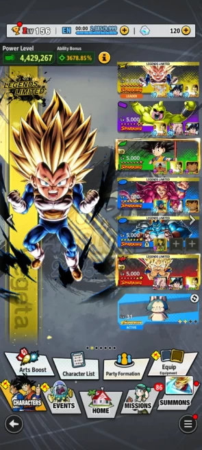ANDROID+IOS- Team Daima Good Star+ LF ss3 Vegeta Mini Full+ Goku mini Daima 12S+ ss4 Goku 8s+ Android 13+ss3 Vegeta+ Good Equip For Team (D161)