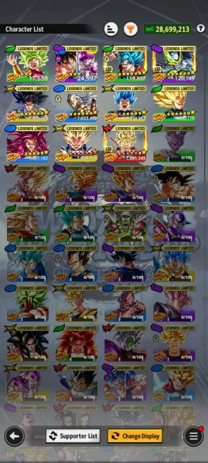 ANDROID+IOS- Team Daima Good Star+ LF ss3 Vegeta Mini Full+ Goku mini Daima 12S+ ss4 Goku 8s+ Android 13+ss3 Vegeta+ Good Equip For Team (D161)