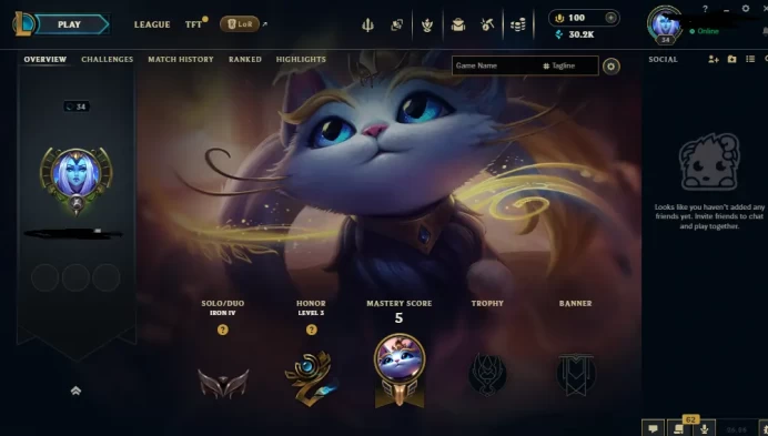 EUW - SAFE SEASON16 IRON 4 0LP | 3020 BE | PLACEMENTS DONE | 1W 20L | INSTANT DELIVERY | LOW MMR | UNVERIFIED EMAIL | IRON IV | #3004