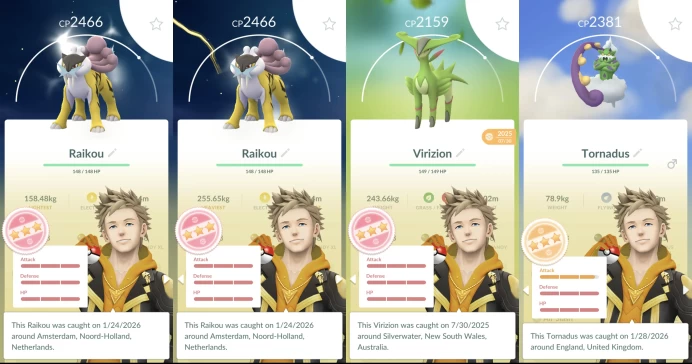 Level 70 PoGo || 8M Stardust, Hundo Raikou, 11 Perfects, 305 Total Pkm, 139 Legendaries, 3 Perfect Legends, 8 Shiny Legends, 137 Shinies. o066