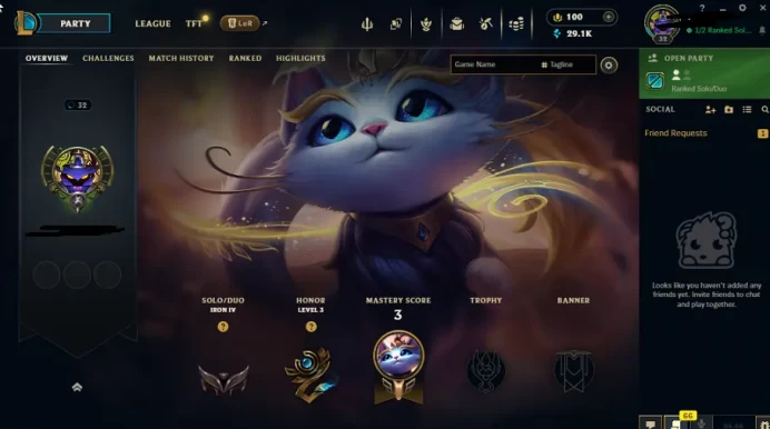 EUW - SAFE SEASON16 IRON 4 0LP | 30000 BE | PLACEMENTS DONE | 0W 18L | INSTANT DELIVERY | LOW MMR | UNVERIFIED EMAIL | IRON IV | #3008