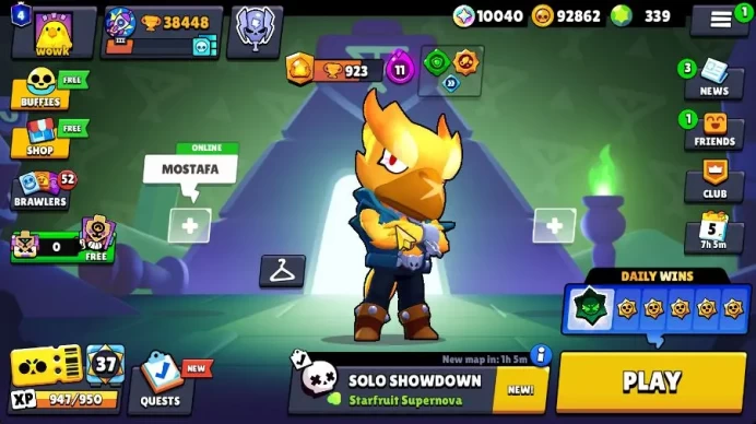 38448 Trophy|95 Brawlers 18 MAX Level|4 Hypercharge(BPoco,LEdgar,SPoco,SGemRico),5 Legend,3 Myth Skin,etc|CN Yes|CheckSS(BRS765)
