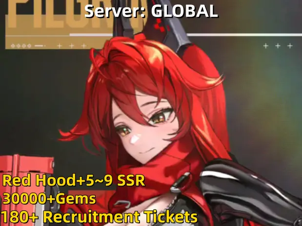 [GLOBAL][30000~33000 Gems]+[Red Hood+5~9 SSR random]+[210~230 Recruitment Tickets]-starter account-Instant delivery,no need to wait!