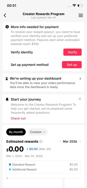 Instanly Delivery/ Monetized 10K Real Followers+180K Real Likes Account/ Creator Rewards Program Activated/ Full Access