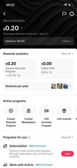 Instanly Delivery/ Monetized 62K Real Followers+900K Real Likes Account/ Creator Rewards Program Activated/ Full Access