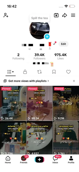 Instanly Delivery/ Monetized 39K Real Followers+900K Real Likes Account/ Creator Rewards Program Activated/ Full Access