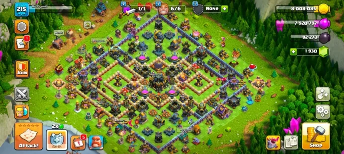 Town hall 17 Xp 215, 7 equipment epic,C5819