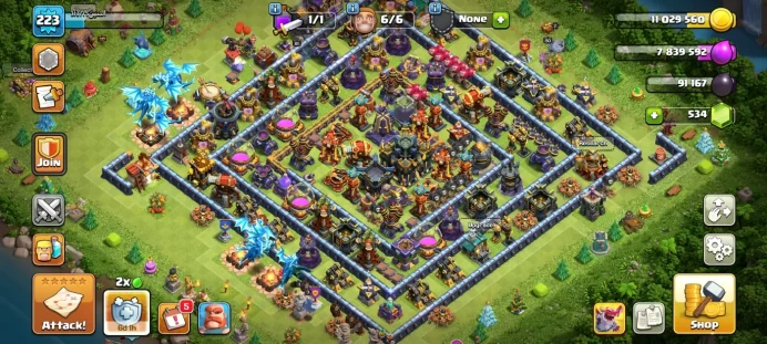 TOWN HALL 17 Xp 223, 5 equipment epic,C5825