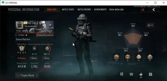 MOBILE Lv30|SV 44M|CV 9M|Machete Battle,Shovel Sapper|H416 Blue Roar,AEK Flag,Etc|Many Skin|CN Off|Infinite|Check SS|(AB2830)
