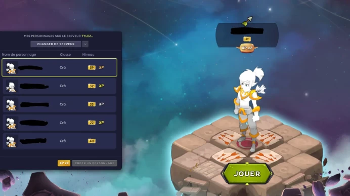 Tylezia x5 Characteres Cra level 200 Omega Perfect for PVP/PVM never authenticated and secure 100%