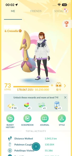 Level 73, 4 Legendary IV100, 470 Shiny, 368 Legendary, 103 IV 100, 19 Shiny Legendary, 53 Shadow Legendary