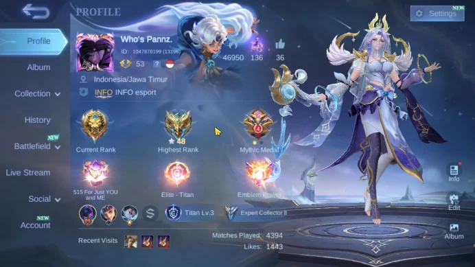 Hero 107|Skin 170|High Honor 48|CC Natalia,Gaara Vale,SpongeBob Cyclops,Create Luo Yi,8 Epic,Etc|Take Email|Check SS (MLBB2091)