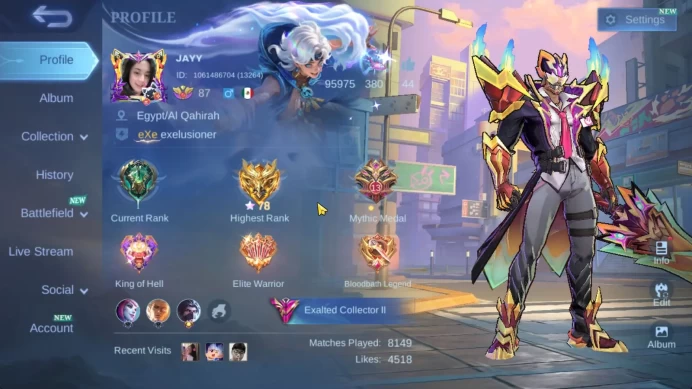 Hero 130|Skin 344|Legend Franco,JJK Xavier,HXH Julian,11.11Haya,NeoBeast Fredrin,Aspirant Ruby,Etc|Take Email|CheckSS(MLBB2092)