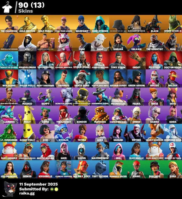 [Rent Cheap Accounts for 14 Days] [PC/XBOX] 90 skins | OG STW | Aura | Tony Stark | The Champion | Peely | Galaxia | Mystique Zka453